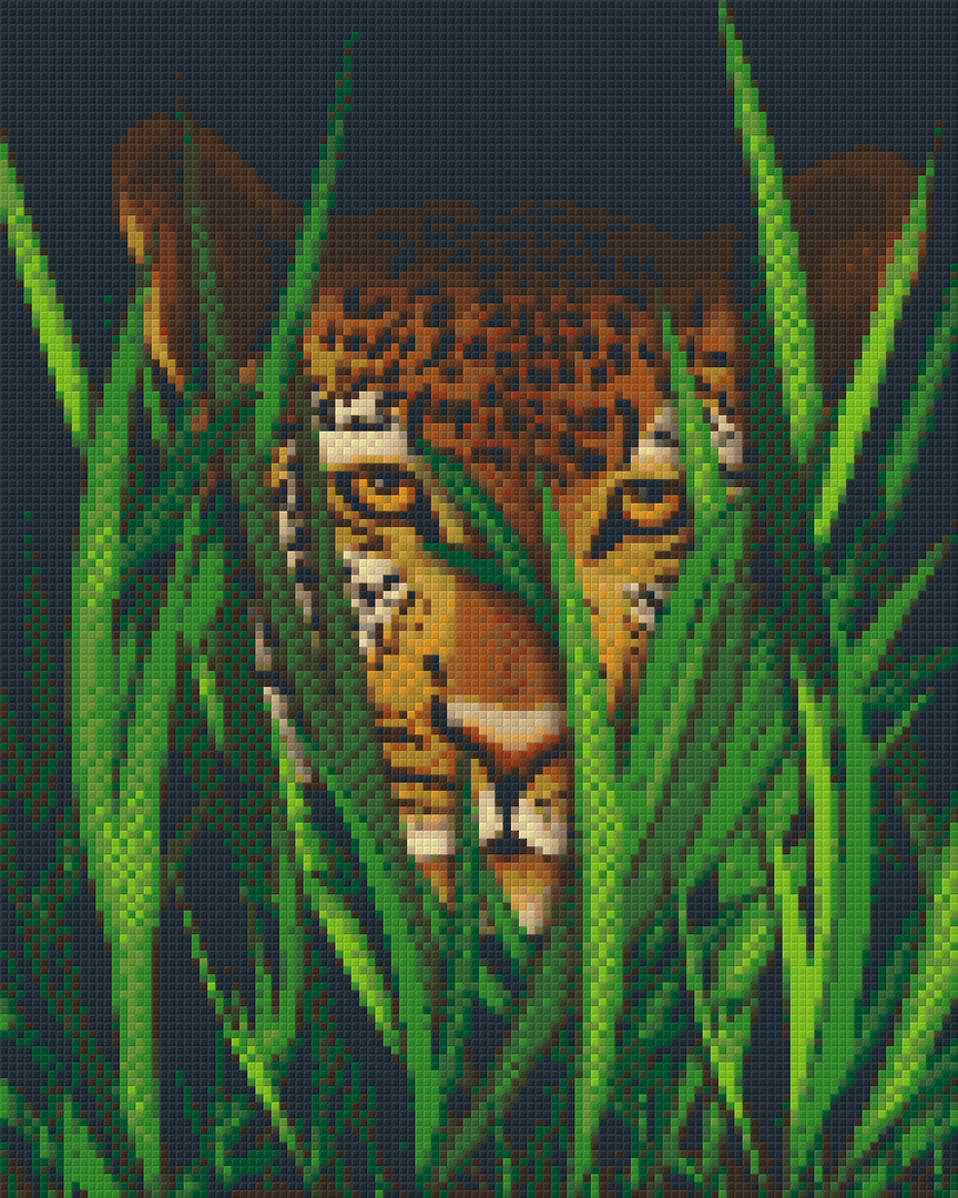 Leopard In The Grass Nine [9] Baseplate PixelHobby Mini-mosaic Art Kit image 0